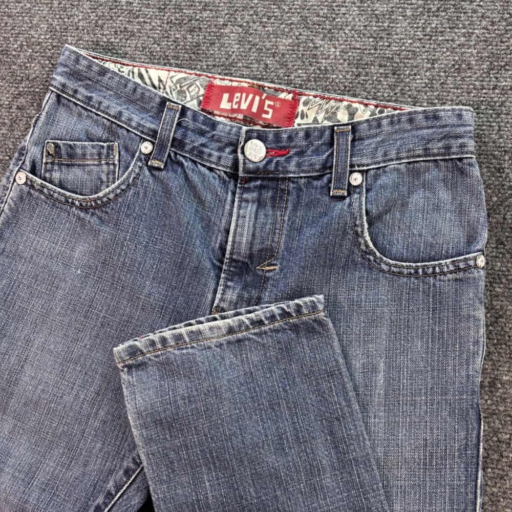 Vintage Levis 511 Skinny Jeans Women 14R Blue Skull Graphic Vintage RedTab 27x27